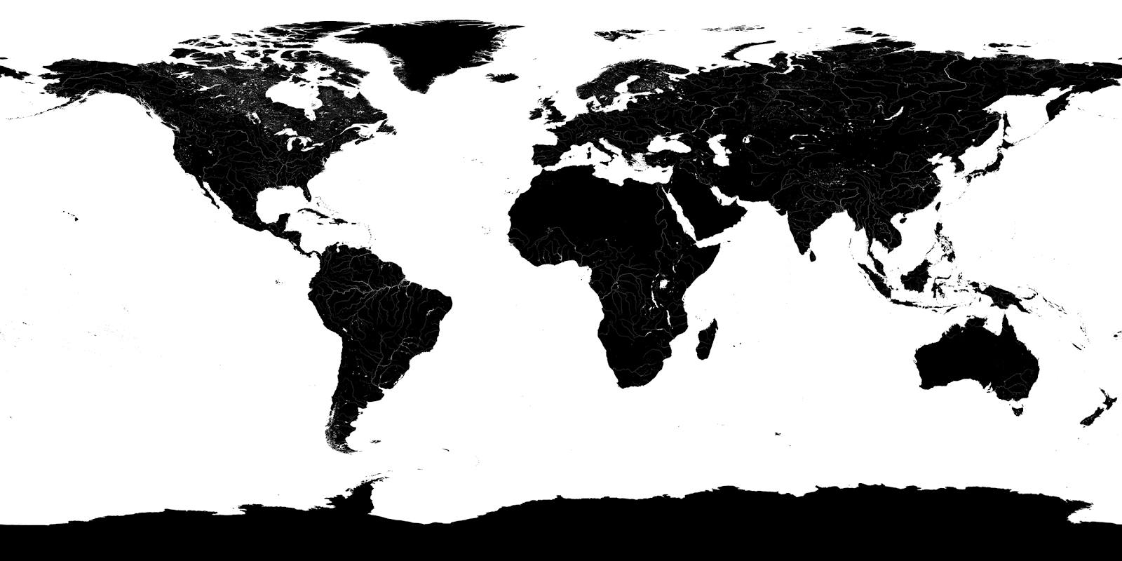 Earth water basemap
